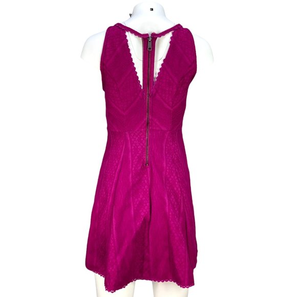 Fuchsia Free People Miss Connections Cut Out Dress Size 2 - Picture 5 of 9